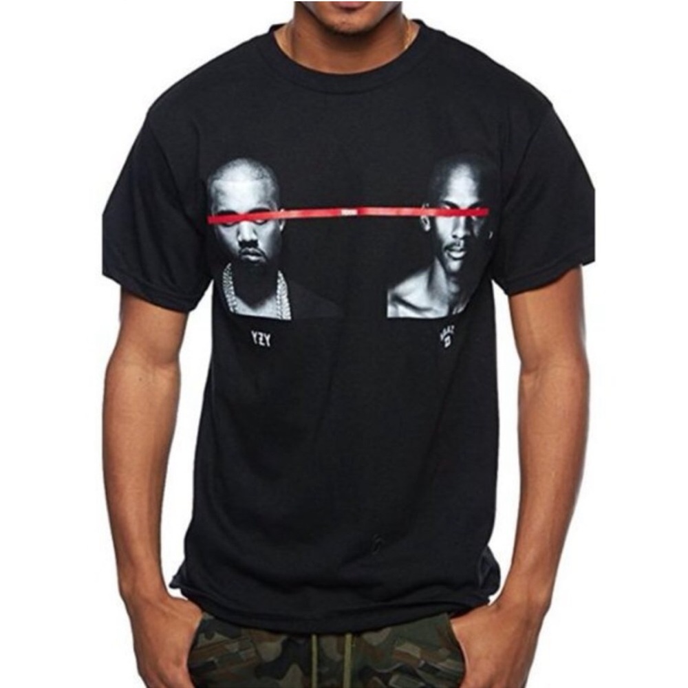 YZY vs‎ G.O.A.T. 23 Graphic Black Men’s Short Sleeve Black T-shirt Men’s Size L